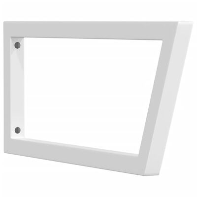 vidaXL Suportes de prateleira p/lavatório 2pcs aço trapezoidais branco