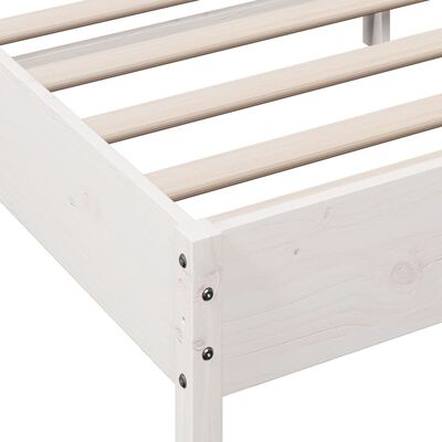 vidaXL Cama sem colchão 150x200 cm madeira de pinho maciça branco