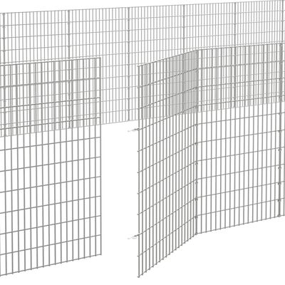 vidaXL Recinto exterior p/ animais 48 painéis 54x100cm ferro galvaniz.