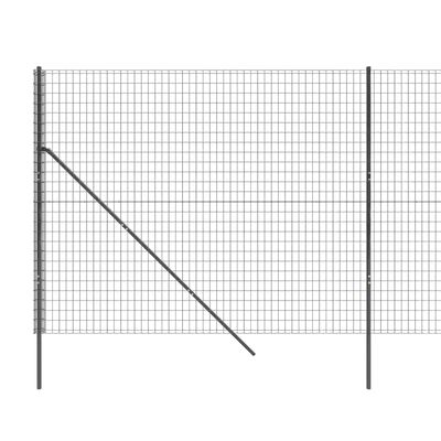 vidaXL Cerca de malha de arame 2,2x10 m aço galvanizado antracite