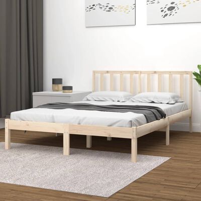 vidaXL Estrutura de cama super king 180x200 cm pinho maciço