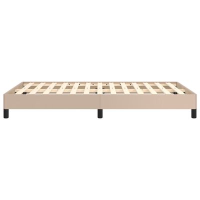 vidaXL Estrutura de cama 120x190 cm couro artificial cor cappuccino