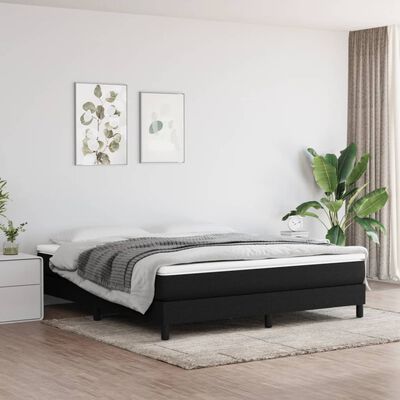 vidaXL Estrutura de cama 160x200 cm tecido preto