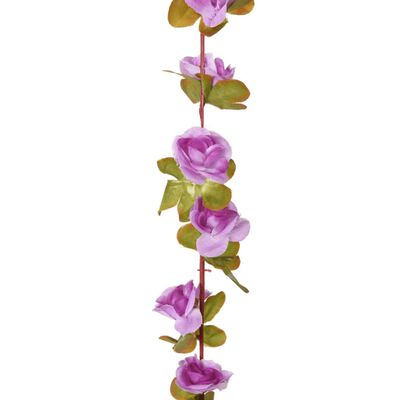 vidaXL Grinaldas de flores de Natal 6 pcs 250 cm roxo claro