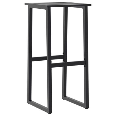 vidaXL Conjunto de bar para jardim 3 pcs aço revestido a pó preto