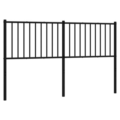 vidaXL Cabeceira de cama 150 cm metal preto