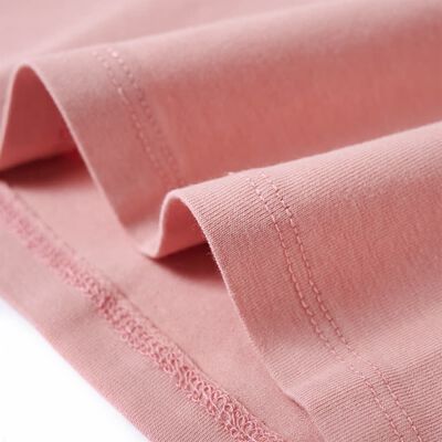T-shirt de manga comprida para criança rosa-claro 128