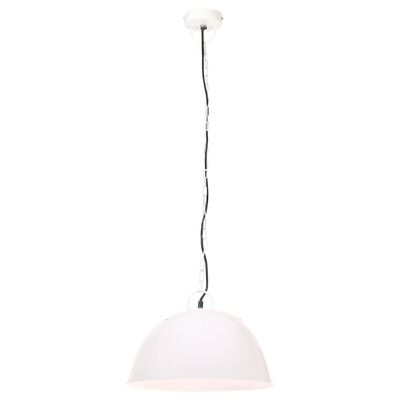 vidaXL Candeeiro suspenso vintage indust. redondo 25 W 41 cm E27 branco