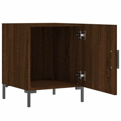 vidaXL Mesa cabeceira 2pcs 40x40x50cm deriv. madeira carvalho castanho