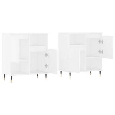 vidaXL Aparadores 2 pcs derivados de madeira branco