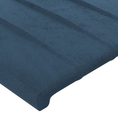 vidaXL Cabeceira de cama 2 pcs veludo 90x5x78/88 cm azul-escuro