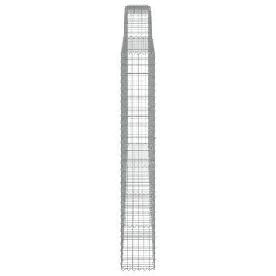 vidaXL Cestos gabião arqueados 3pcs 400x30x200/220cm ferro galvanizado