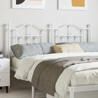 vidaXL Cabeceira de cama 140 cm metal branco