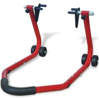 vidaXL Suporte dianteiro para moto, vermelho