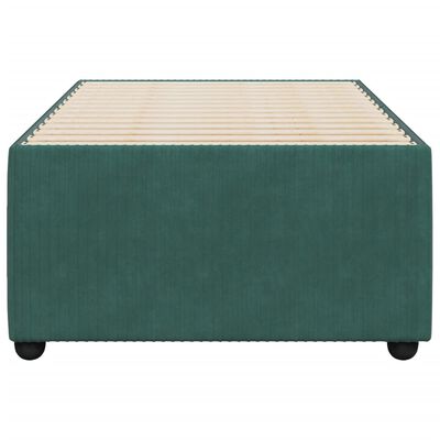 vidaXL Estrutura de cama 80x200 cm veludo verde-escuro