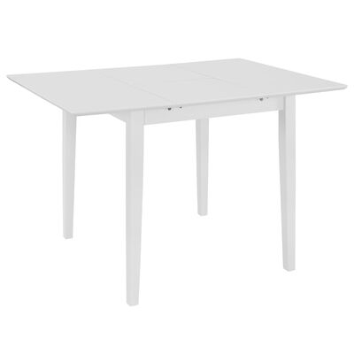 vidaXL Mesa de jantar extensível (80-120)x80x74 cm MDF branco