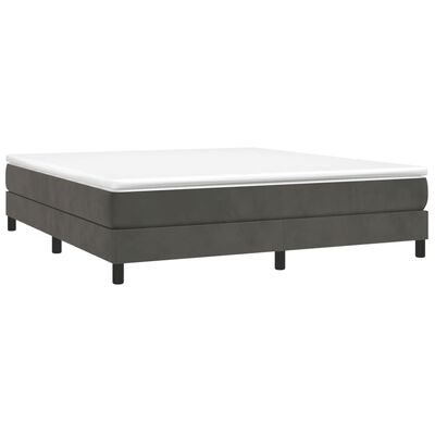 vidaXL Estrutura de cama 160x200 cm veludo cinzento-escuro