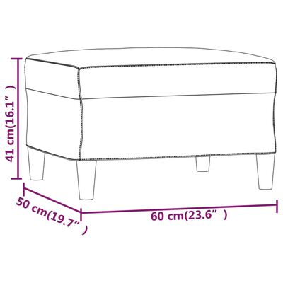 vidaXL Apoio de pés 60x50x41 cm veludo castanho