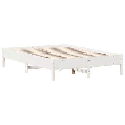 vidaXL Cama sem colchão 120x200 cm madeira de pinho maciça branco