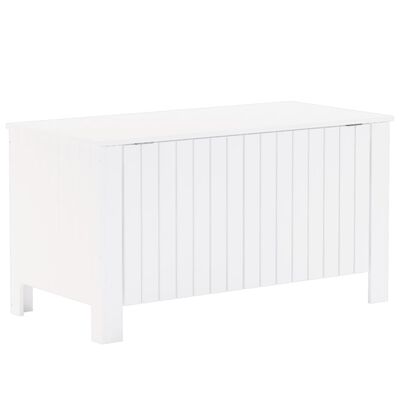 vidaXL Caixa arrumação c/ tampa RANA 100x49x54 cm pinho maciço branco