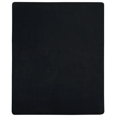 vidaXL Lençol ajustável 100x200 cm algodão jersey preto