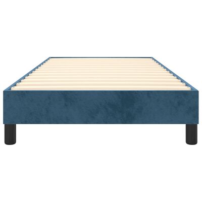 vidaXL Estrutura de cama 100x200 cm veludo azul-escuro