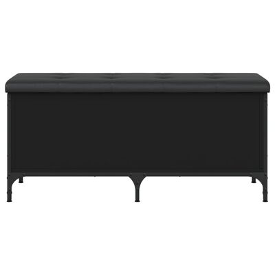 vidaXL Banco de arrumação 102x42x45 cm derivados de madeira preto