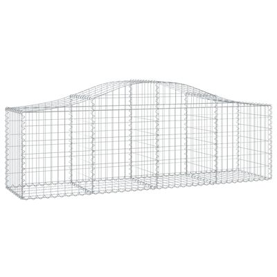 vidaXL Cestos gabião arqueados 9 pcs 200x50x60/80 cm ferro galvanizado