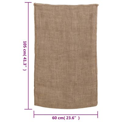 vidaXL Sacos de juta 10 pcs 60x105 cm 100% juta 220 gsm