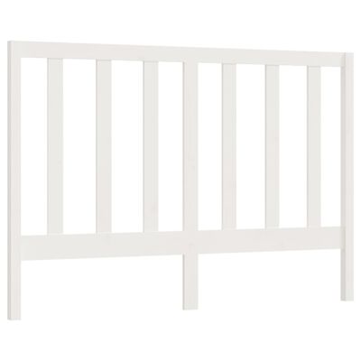 vidaXL Cabeceira de cama 126x4x100 cm pinho maciço branco