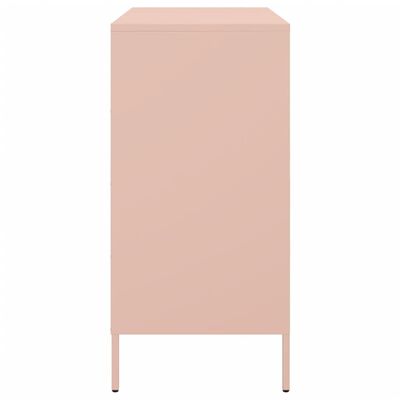 vidaXL Aparador 68x39x79 cm aço rosa