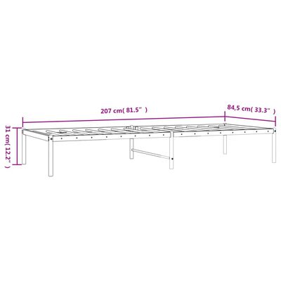 vidaXL Estrutura de cama 80x200 cm metal branco