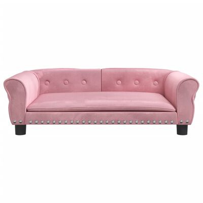 vidaXL Cama para cães 95x55x30 cm veludo rosa