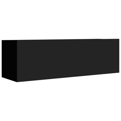 vidaXL Móveis de TV 4 pcs 100x30x30 cm derivados de madeira preto