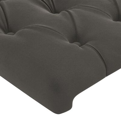 vidaXL Cabeceira de cama 2 pcs veludo 100x7x78/88 cm cinzento-escuro