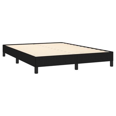 vidaXL Estrutura de cama sem colchão 140x200 cm tecido preto