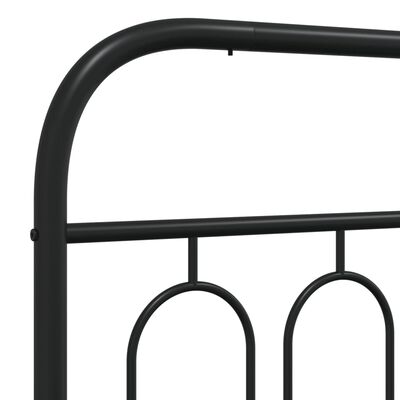 vidaXL Estrutura de cama com cabeceira 90x190 cm metal preto