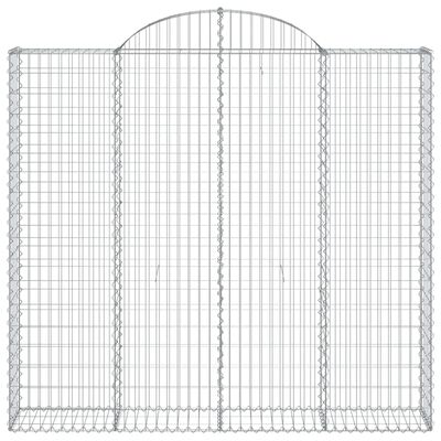 vidaXL Cestos gabião arqueados 14 pcs 200x30x180/200 ferro galvanizado