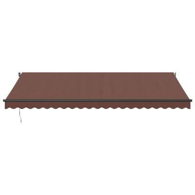 vidaXL Toldo retrátil automático com luzes LED 500x300 cm castanho