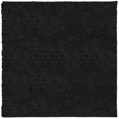 vidaXL Tapete shaggy de pelo alto PAMPLONA 160x160 cm preto