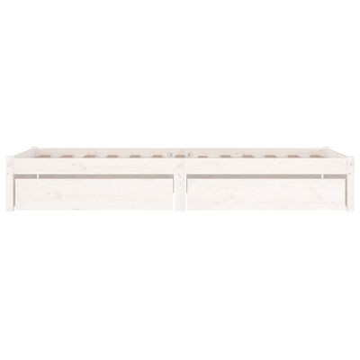 vidaXL Estrutura cama de solteiro pequena c/ gavetas 75x190 cm branco