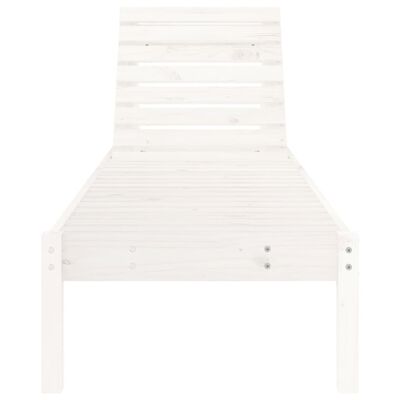 vidaXL Espreguiçadeiras 2 pcs 199,5x60x74 cm pinho maciço branco