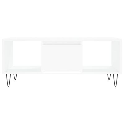 vidaXL Mesa de centro 90x50x36,5 cm derivados de madeira branco