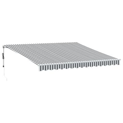 vidaXL Toldo retrátil automático com LED 400x300 cm antracite/branco