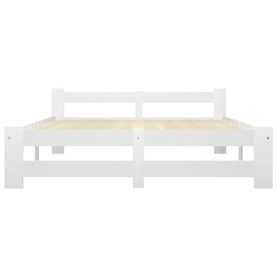 vidaXL Estrutura de cama 160x200 cm pinho maciço branco