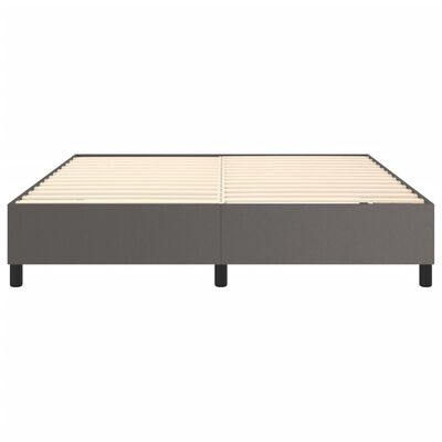 vidaXL Estrutura de cama 180x200 cm couro artificial cinzento