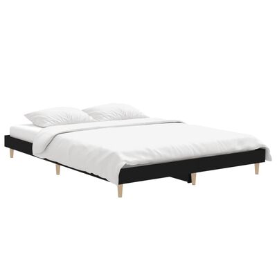 vidaXL Estrutura de cama 140x190 cm derivados de madeira preto