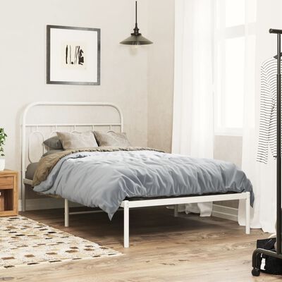 vidaXL Cabeceira de cama 100 cm metal branco