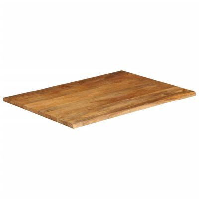 vidaXL Tampo de mesa c/ borda viva 90x80x3,8 cm mangueira maciça