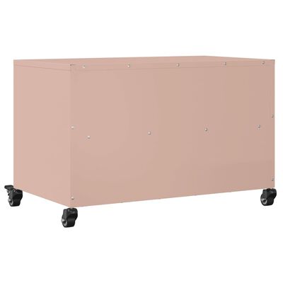 vidaXL Móvel de TV 68x39x43,5 cm aço rosa